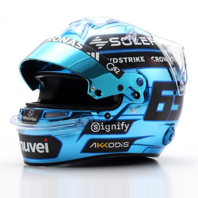 Spark Models F1 Mercedes-AMG PETRONAS F1 Team - George Russell - Singapore GP 2025 1/5 Scale Mini Replica Helmet