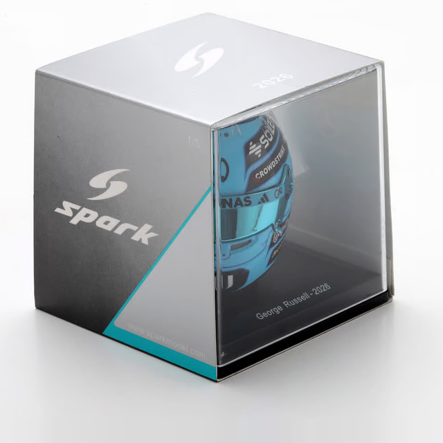 Spark Models F1 Mercedes-AMG PETRONAS F1 Team - George Russell - 2026 1/5 Scale Mini Replica Helmet