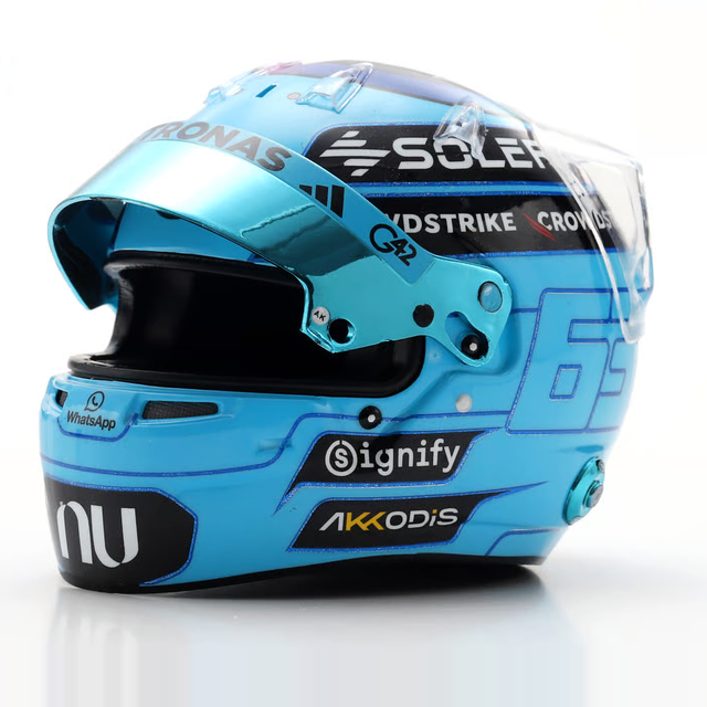 Spark Models F1 Mercedes-AMG PETRONAS F1 Team - George Russell - 2026 1/5 Scale Mini Replica Helmet