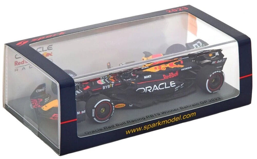 Spark Models F1 Oracle Red Bull Racing RB19 No.1 - Winner Bahrain GP 2023 - Max Verstappen 1/43 Scale Model