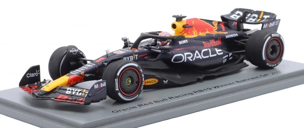 Spark Models F1 Oracle Red Bull Racing RB19 No.1 - Winner Bahrain GP 2023 - Max Verstappen 1/43 Scale Model