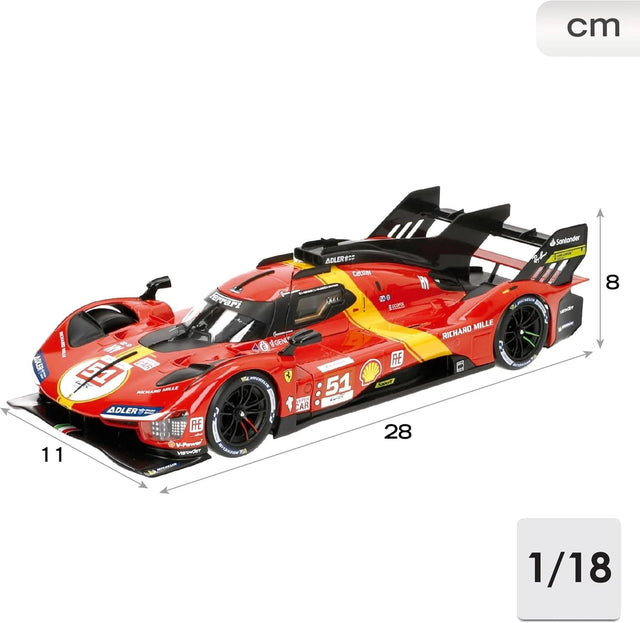 Bburago Ferrari Racing 499P Le Mans Hypercar 1/18 Scale Model