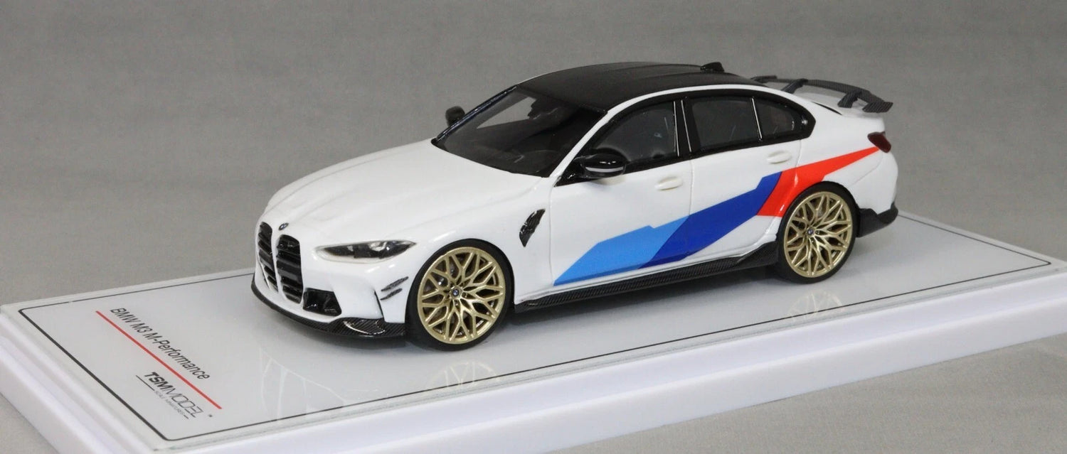 TSM BMW M3 M-Performance (G80) Alpine White 1/43 Scale Model Car