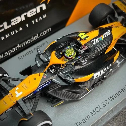 Spark Models F1 McLaren F1 Team MCL38 No.4 Winner Miami GP 2024 - Lando Norris 1/43 Scale Model