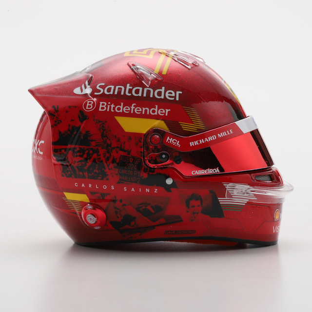 LookSmart F1 Carlos Sainz - Abu Dhabi GP 2024 Mini Replica Helmet 1/5 Scale Model