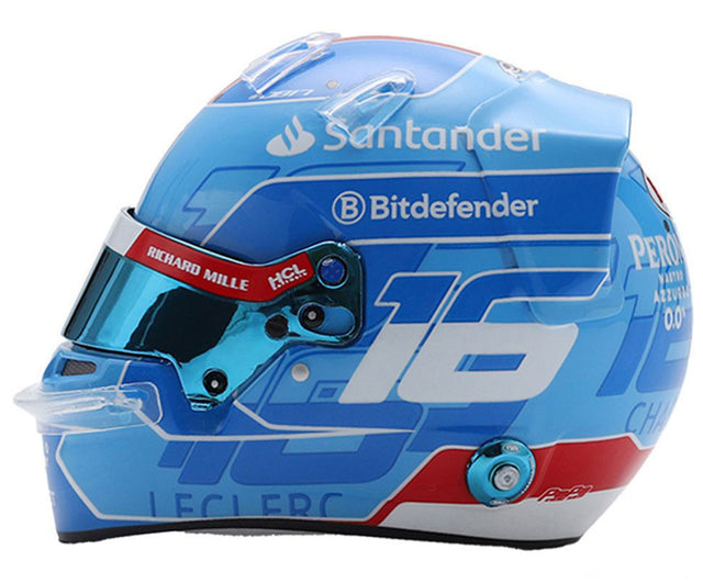 LookSmart Charles Leclerc Miami GP 2024 Mini Replica Helmet Model 1/5 Scale