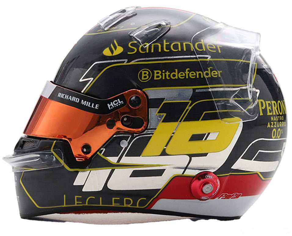 LookSmart Charles Leclerc Monza GP 2024 Mini Replica Helmet Model 1/5 Scale