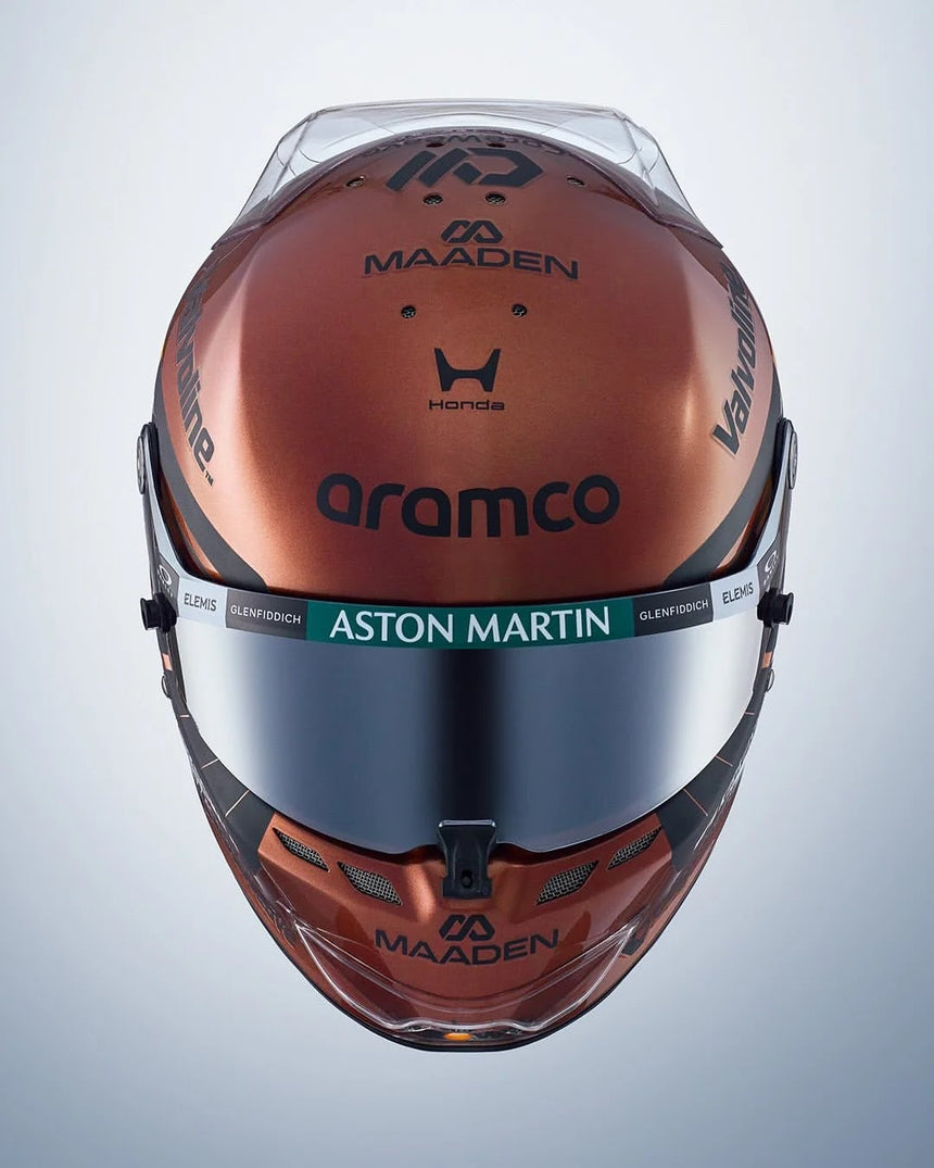 Spark Models F1 Aston Martin Aramco - Lance Stroll British GP 2026 1/5 Scale Mini Replica Helmet