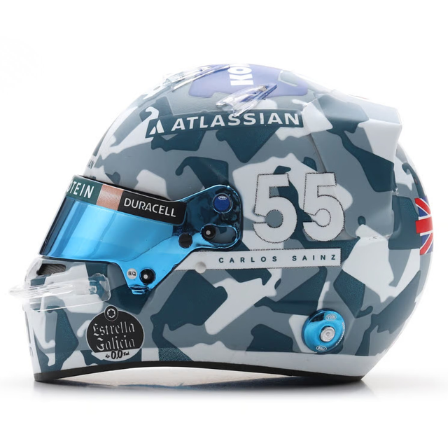 Spark Models F1 Williams Racing - Carlos Sainz - British GP 2025 Mini Replica Helmet 1/5 Scale Model