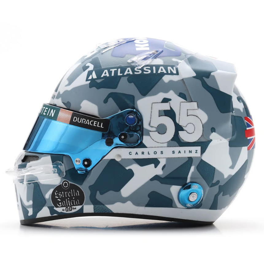 Spark Models F1 Williams Racing - Carlos Sainz - British GP 2025 Mini Replica Helmet 1/5 Scale Model