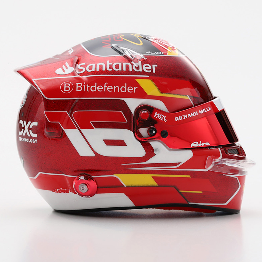LookSmart F1 Charles Leclerc - Abu Dhabi GP 2024 Mini Replica Helmet 1/5 Scale Model