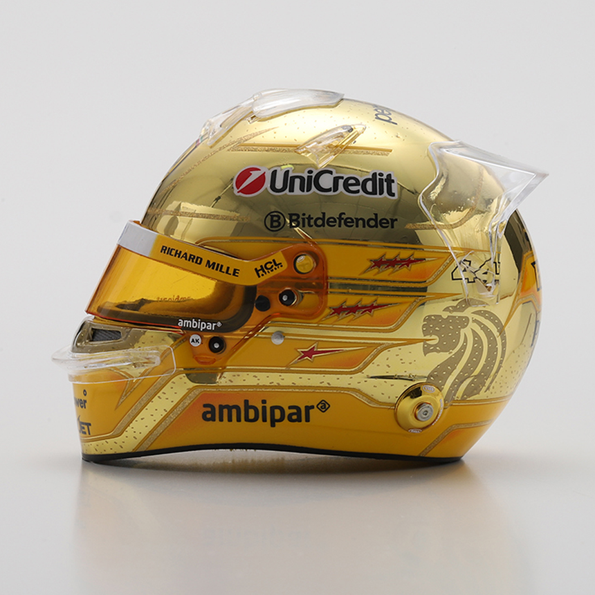 LookSmart F1 Lewis Hamilton - Singapore GP 2025 Mini Replica Helmet 1/5 Scale Model
