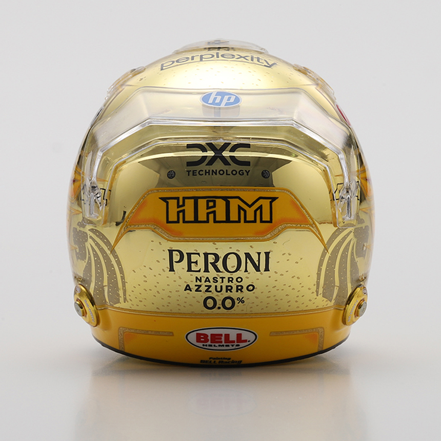 LookSmart F1 Lewis Hamilton - Singapore GP 2025 Mini Replica Helmet 1/5 Scale Model