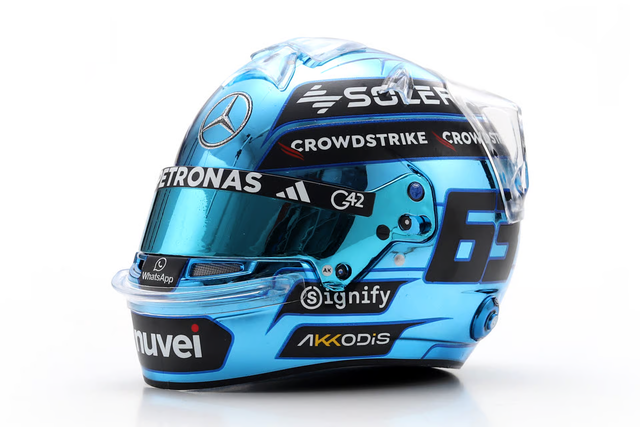 Spark Models F1 Mercedes-AMG PETRONAS F1 Team - George Russell - Singapore GP 2025 1/5 Scale Mini Replica Helmet