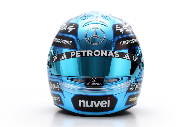Spark Models F1 Mercedes-AMG PETRONAS F1 Team - George Russell - Singapore GP 2025 1/5 Scale Mini Replica Helmet