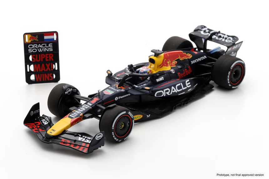 Spark Models F1 Red Bull Racing RB21 No.1 Oracle Red Bull Racing Winner Italian GP 2025 Max Vestappen - Oracle 50 Wins 1/43 Scale Model