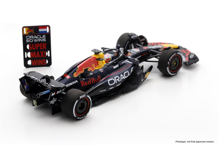 Spark Models F1 Red Bull Racing RB21 No.1 Oracle Red Bull Racing Winner Italian GP 2025 Max Vestappen - Oracle 50 Wins 1/43 Scale Model