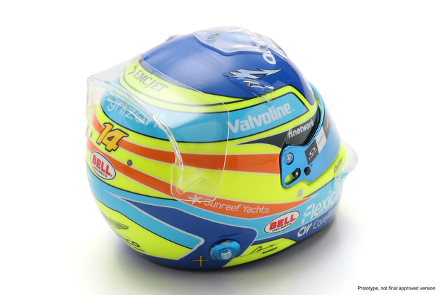 Spark Models F1 Aston Martin Aramco F1 Team - Fernando Alonso - 2026 1/5 Scale Mini Replica Helmet