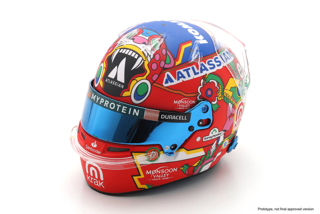 Spark Models F1 Williams Racing - Alexander Albon - Mexican GP 2025 1/5 Scale Mini Replica Helmet