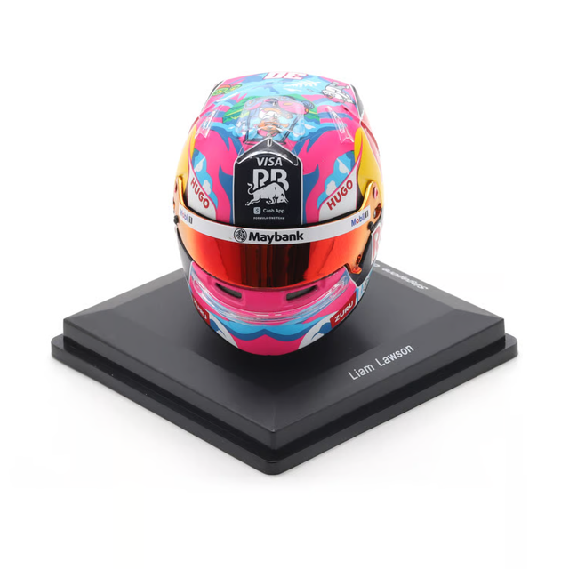 Spark Models F1 Visa Cash App RB Formula One Team - Liam Lawson - Singapore GP 2025 1/5 Scale Mini Replica Helmet