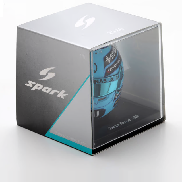 Spark Models F1 Mercedes-AMG PETRONAS F1 Team - George Russell - 2026 1/5 Scale Mini Replica Helmet