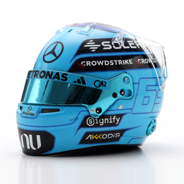 Spark Models F1 Mercedes-AMG PETRONAS F1 Team - George Russell - 2026 1/5 Scale Mini Replica Helmet