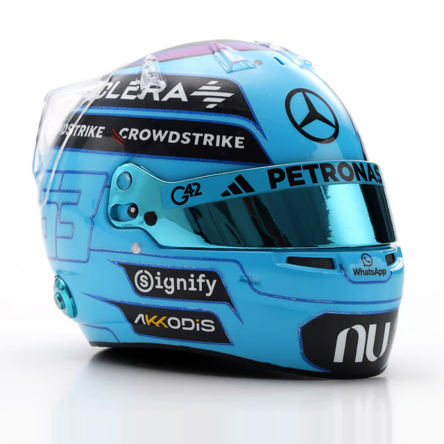 Spark Models F1 Mercedes-AMG PETRONAS F1 Team - George Russell - 2026 1/5 Scale Mini Replica Helmet