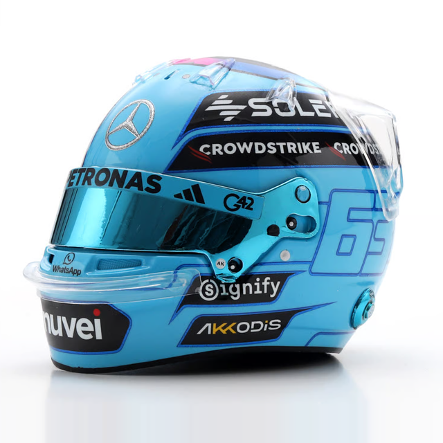 Spark Models F1 Mercedes-AMG PETRONAS F1 Team - George Russell - US GP 2025 1/5 Scale Mini Replica Helmet