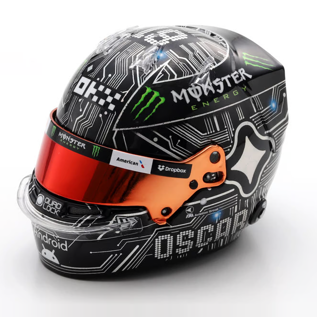 Spark Models F1 McLaren F 1 Team - Oscar Piastri - US GP 2025 1/5 Scale Mini Replica Helmet
