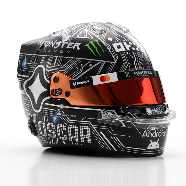 Spark Models F1 McLaren F 1 Team - Oscar Piastri - US GP 2025 1/5 Scale Mini Replica Helmet