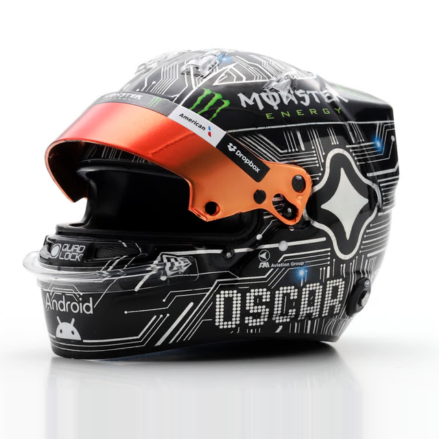 Spark Models F1 McLaren F 1 Team - Oscar Piastri - US GP 2025 1/5 Scale Mini Replica Helmet