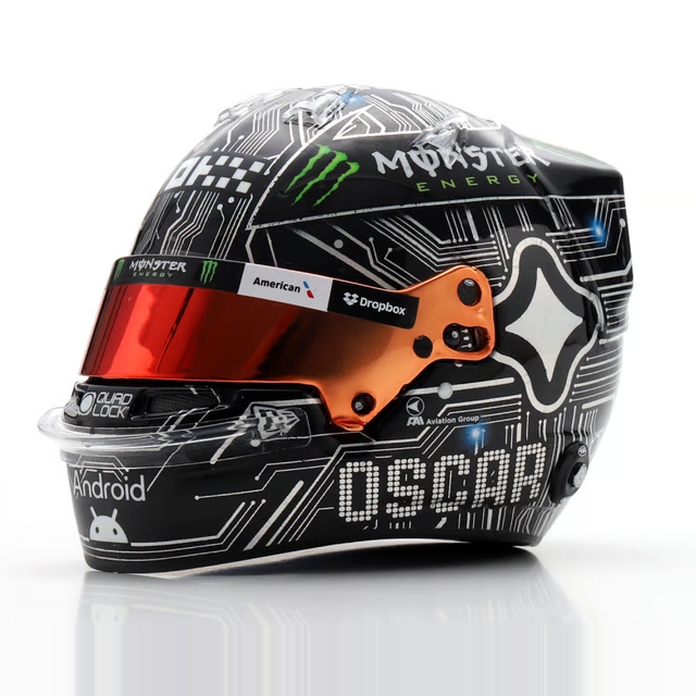 Spark Models F1 McLaren F 1 Team - Oscar Piastri - US GP 2025 1/5 Scale Mini Replica Helmet