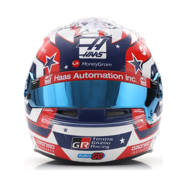 Spark Models F1 MoneyGram Haas F1 Team - Ollie Bearman - US GP 2025 1/5 Scale Mini Replica Helmet