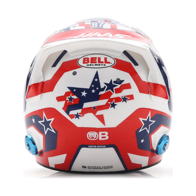 Spark Models F1 MoneyGram Haas F1 Team - Ollie Bearman - US GP 2025 1/5 Scale Mini Replica Helmet