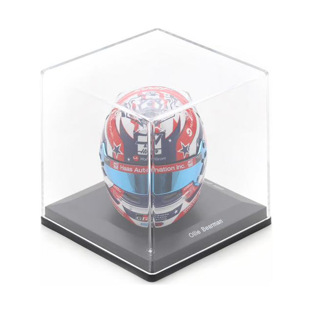 Spark Models F1 MoneyGram Haas F1 Team - Ollie Bearman - US GP 2025 1/5 Scale Mini Replica Helmet