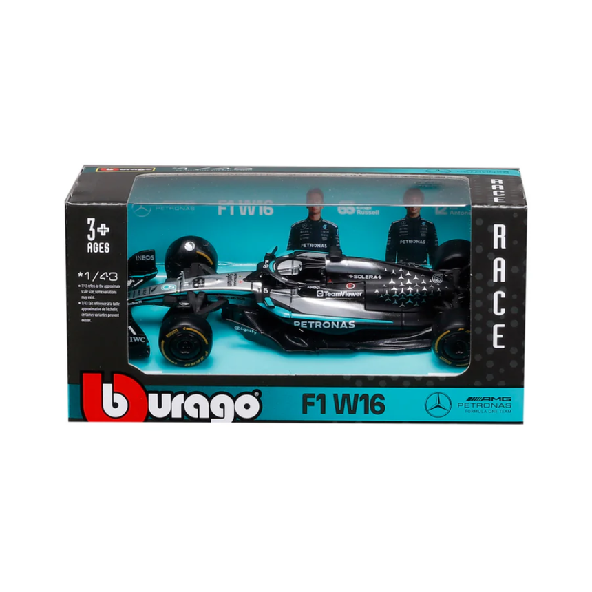 Bburago F1 Mercedes F1 Team AMG W16 George Russell 1/43 Scale Model