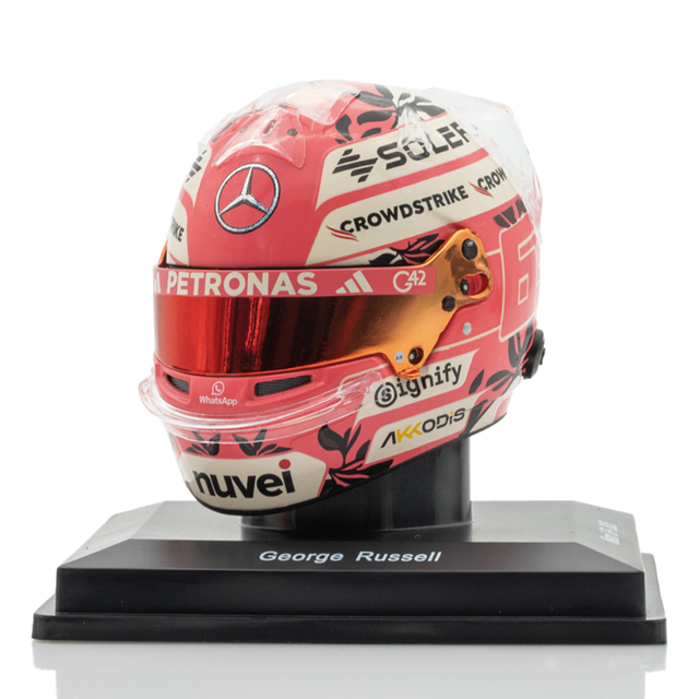 Spark Models F1 Mercedes-AMG PETRONAS F1 Team - George Russell - Miami GP 2025 1/5 Scale Mini Replica Helmet