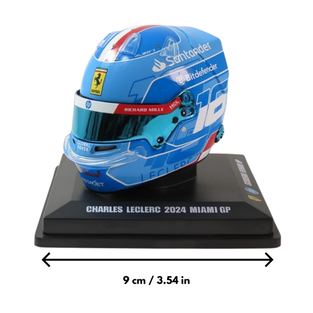 LookSmart Charles Leclerc Miami GP 2024 Mini Replica Helmet Model 1/5 Scale