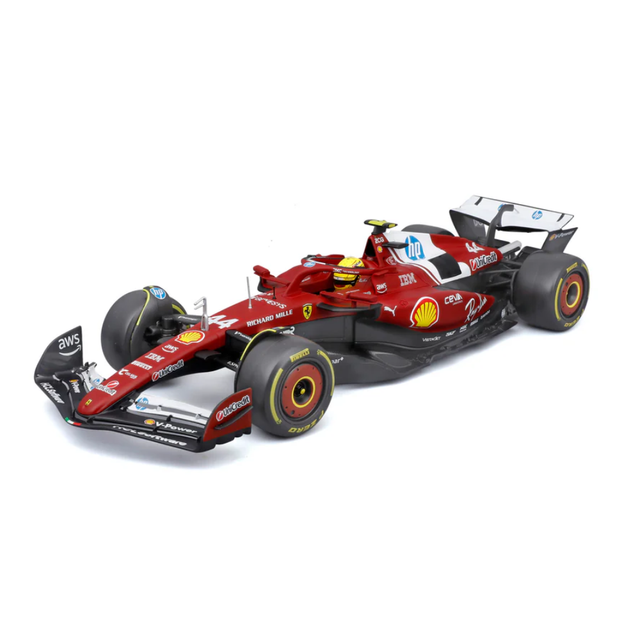 Bburago F1 Ferrari F1 Team Ferrari SF-25 2025 Lewis Hamilton with Helmet 1/18 Scale Model