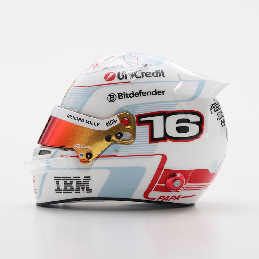 LookSmart F1 Charles Leclerc - Monaco GP 2025 - 2nd Place Mini Replica Helmet 1/5 Scale Model