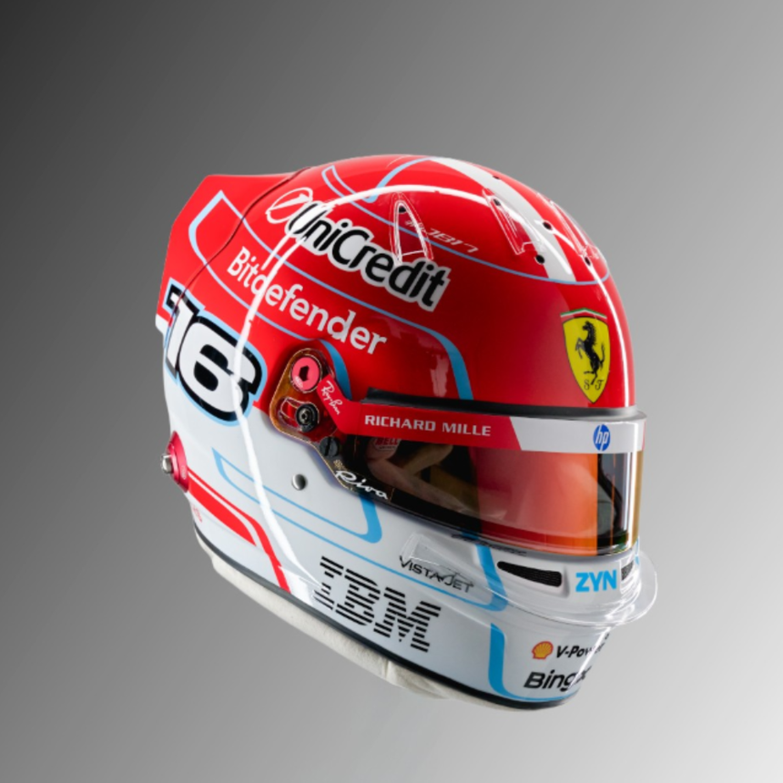 LookSmart F1 Charles Leclerc – Scuderia Ferrari HP 2026 Season 1/5 Scale Mini Replica Helmet