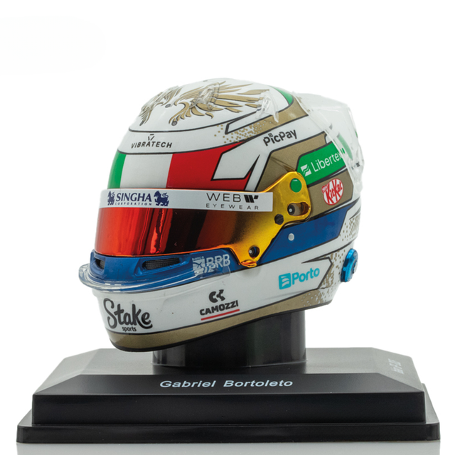 Spark Models F1 Stake F1 Team Kick Sauber - Gabriel Bortoleto - Italian GP 2025 1/5 Scale Mini Replica Helmet