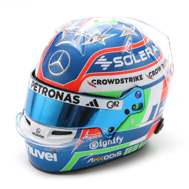 Spark Models F1 Mercedes-AMG PETRONAS F1 Team - Kimi Antonelli - Emilia-Romagna GP 2025 Mini Replica Helmet 1/5 Scale Model
