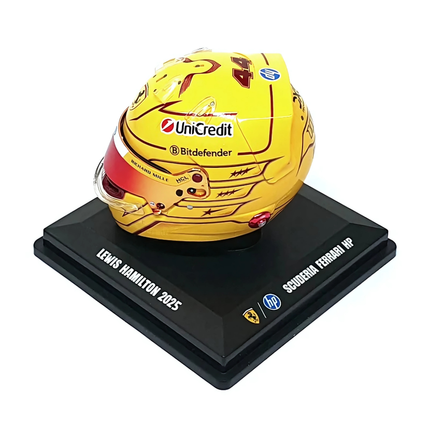 LookSmart Lewis Hamilton - Scuderia Ferrari HP - Fiorano Test 2025 Mini Replica Helmet Model 1/5 Scale