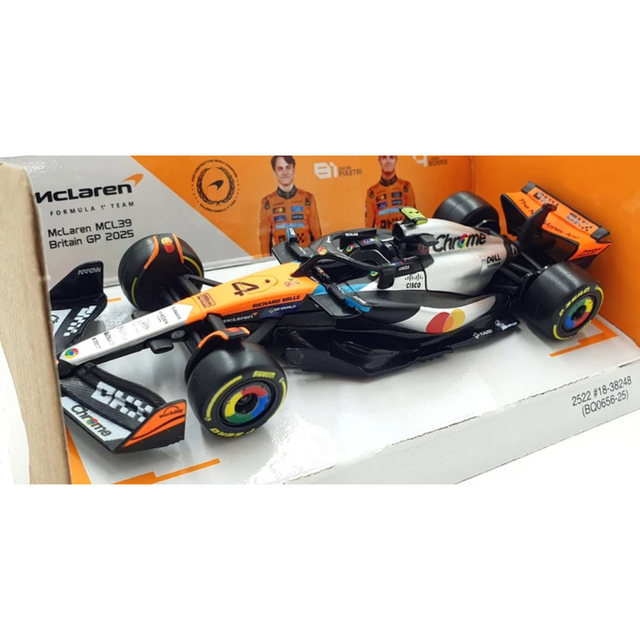 Bburago F1 McLaren F1 Team MCL39 - British GP Lando Norris 1/43 Scale Model