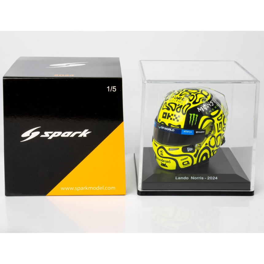 Spark Models F1 2024 Lando Norris McLaren F1 Team 1/5 Scale Mini Replica Helmet Model