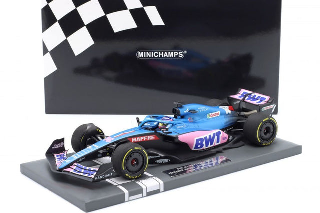 Minichamps F1 BWT Alpine F1 Team A522 Fernando Alonso Australian GP 2022 1/18 Scale