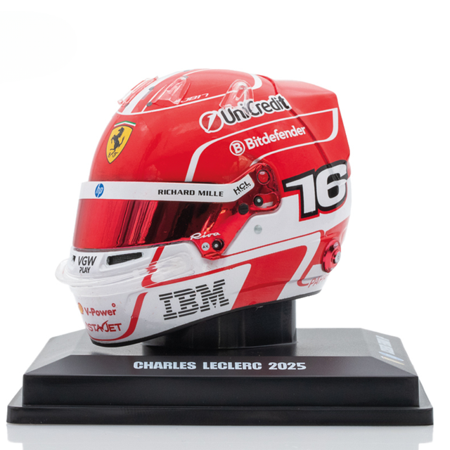 LookSmart F1 Charles Leclerc - Scuderia Ferrari HP 2025 Mini Replica Helmet Model 1/5 Scale Model