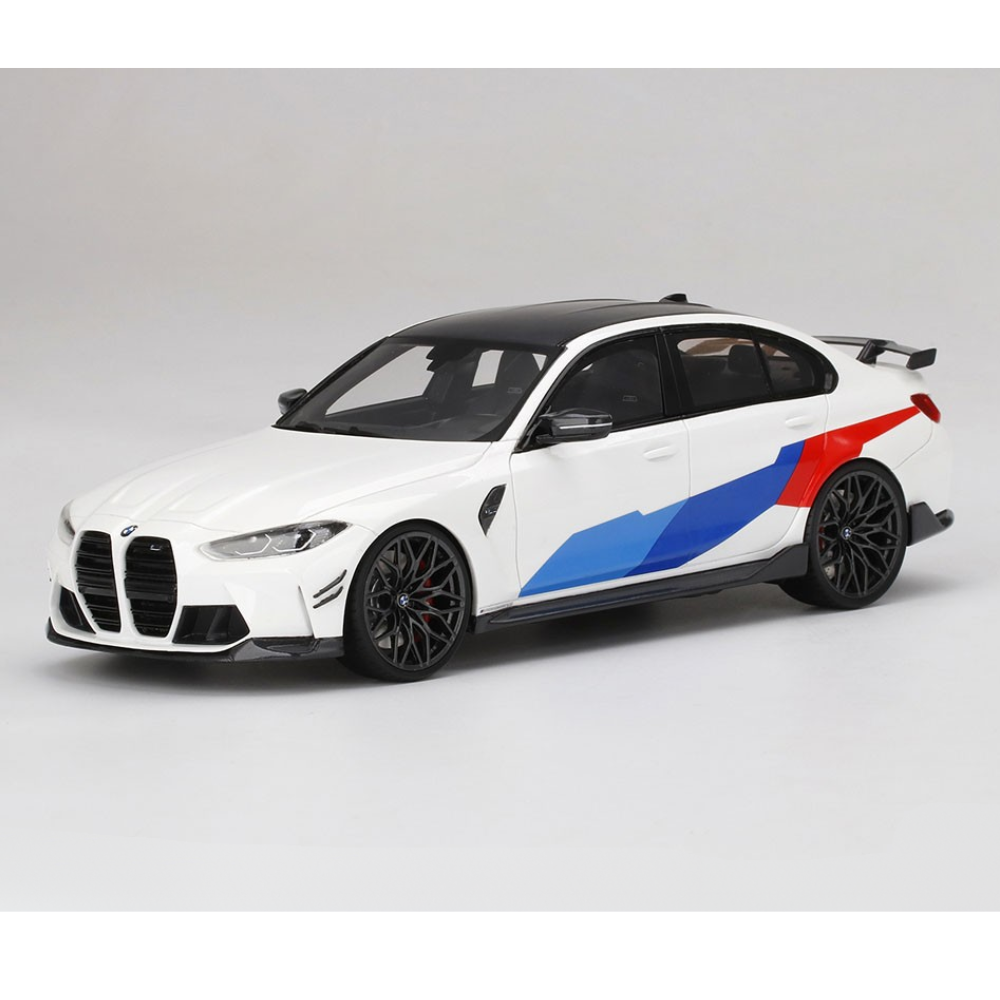 BMW M3 ホワイト 1/18スケール TSM BMW M3 M Performance (G80) Alpine White 1/18 Scale Model Car