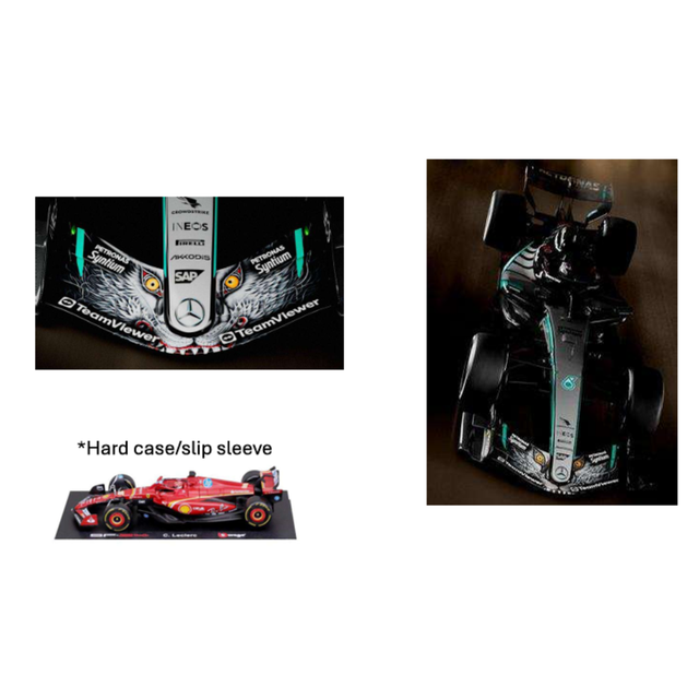 Bburago F1 Mercedes F1 Team AMG W17 Japan GP 2026 Kimi Antonelli Deluxe Hard Case 1/18 Scale Model